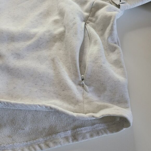 Puma Hooded Sweatshirt Gray Womens Small Zip Pockets Adjustable Hoodie - Picture 9 of 11